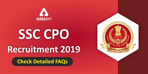SSC CPO Recruitment 2019