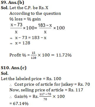 Quantitative Aptitude For SSC CGL,CHSL : 29th January 2020 for Profit & loss_90.1