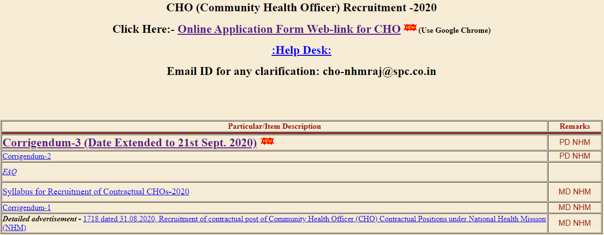 NHM राजस्थान CHO भर्ती 2020: CHO के 6310 रिक्तियों के लिए आवेदन की अंतिम तिथि बढ़ी, आधिकारिक सूचना देखें_50.1
