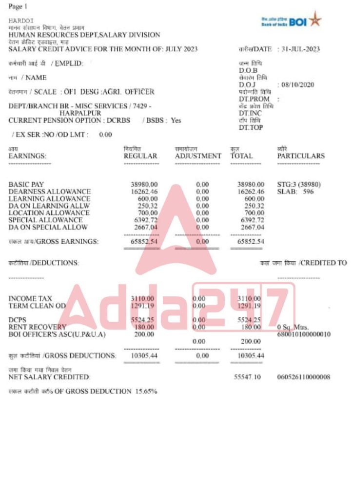 IBPS AFO Salary 2023, Job profile, Pay Scale_3.1
