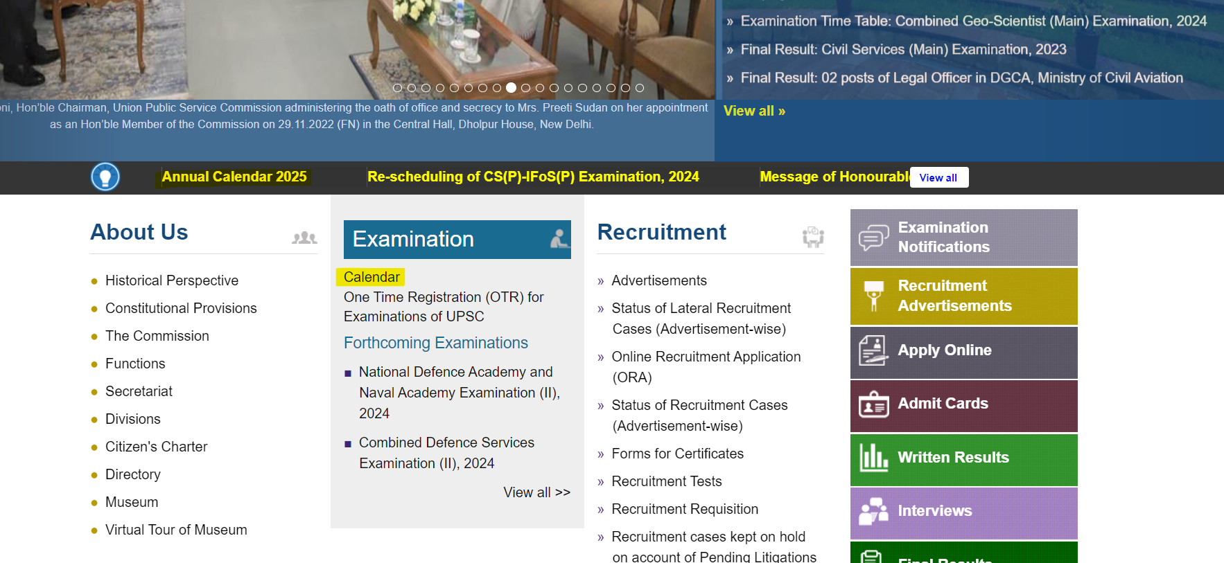 UPSC Calendar 2025 Out, Check Revised Exam Calendar PDF