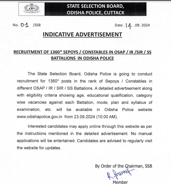 Odisha Police Constable Recruitment 2024, Mock Test Link Active_3.1