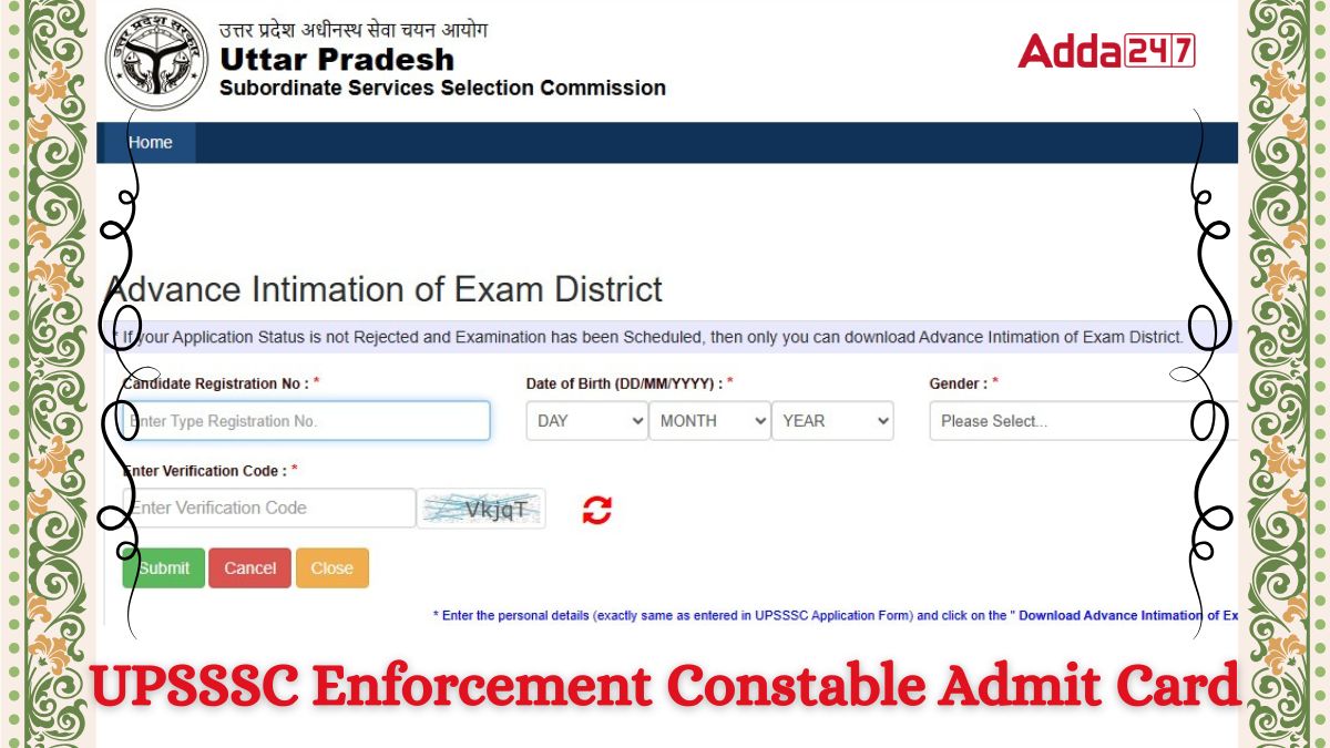 UPSSSC Enforcement Constable Admit Card 2025