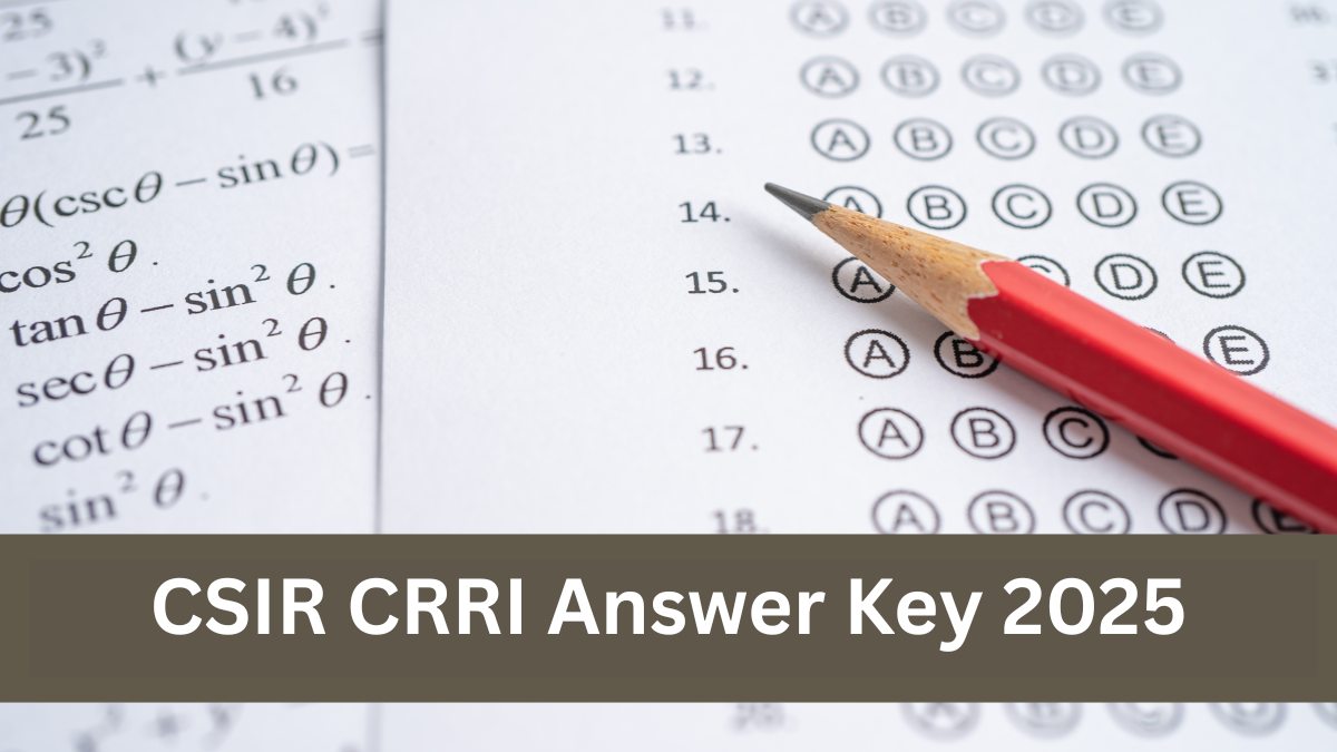CSIR CRRI Answer Key 2025